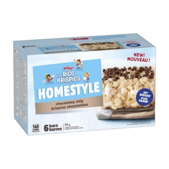 Rice Krispies Squares Bars Homestyle Chocolate Chip 198G